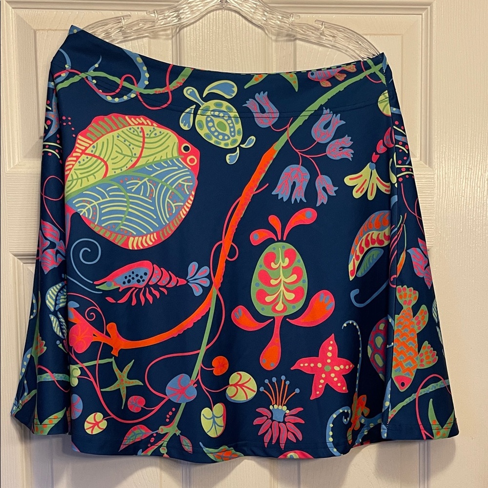 Gretchen Scott Designs Colorful Floral A-Line Skirt